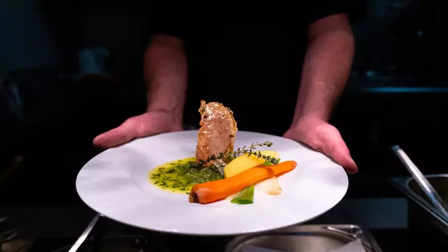 Assiette proposée au restaurant