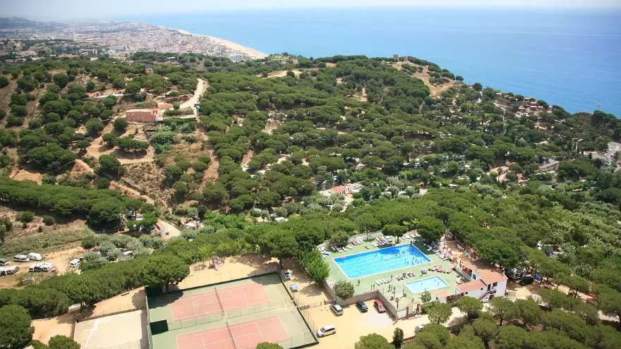 Vue aérienne du camping Roca Grossa