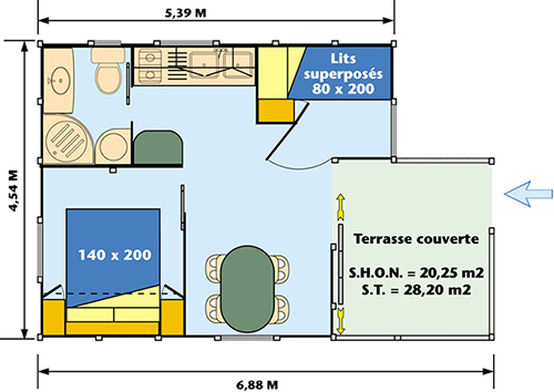 Bungalows 4 personnes