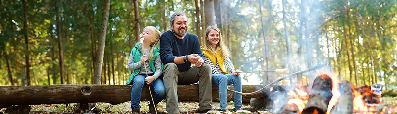 Une famille en vacances en Hiver