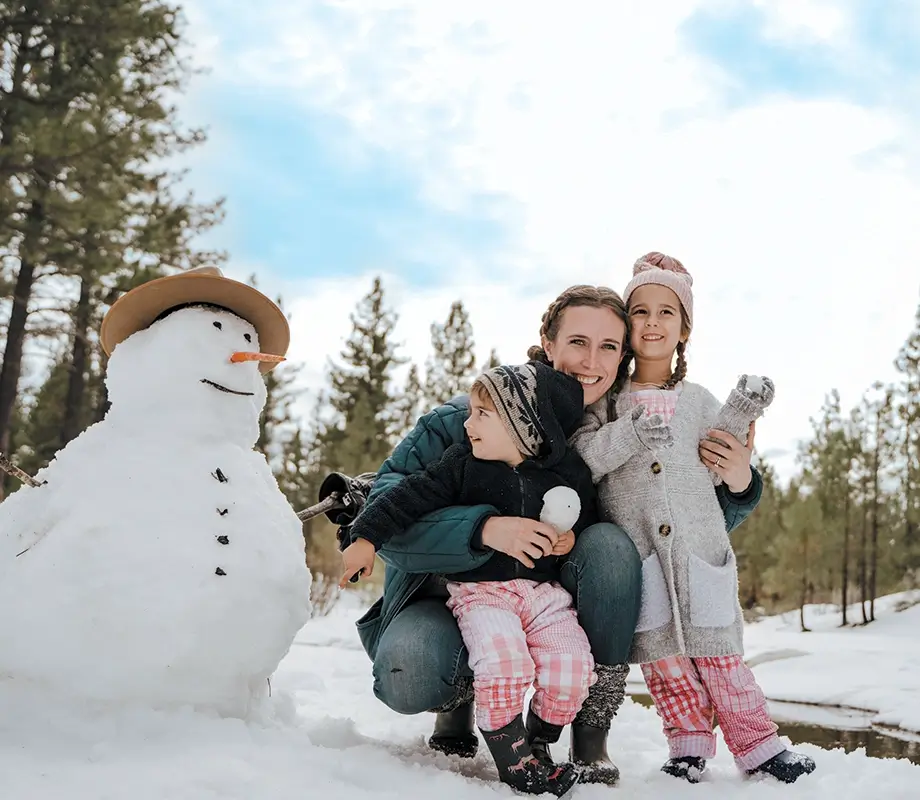 Vacances à la neige en famille